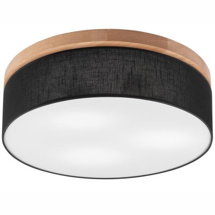 Brilagi - Plafón BELLADONNA 3xE27/15W/230V d. 50 cm negro/roble