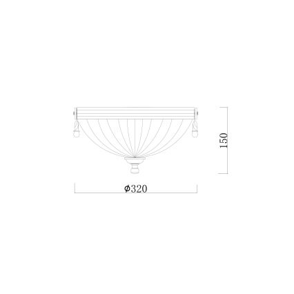 Brilagi - Plafón CLASSIC 2xE27/60W/230V latón