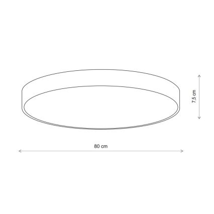 Brilagi - Plafón con sensor CLARE 6xE27/24W/230V diá. 80 cm beige