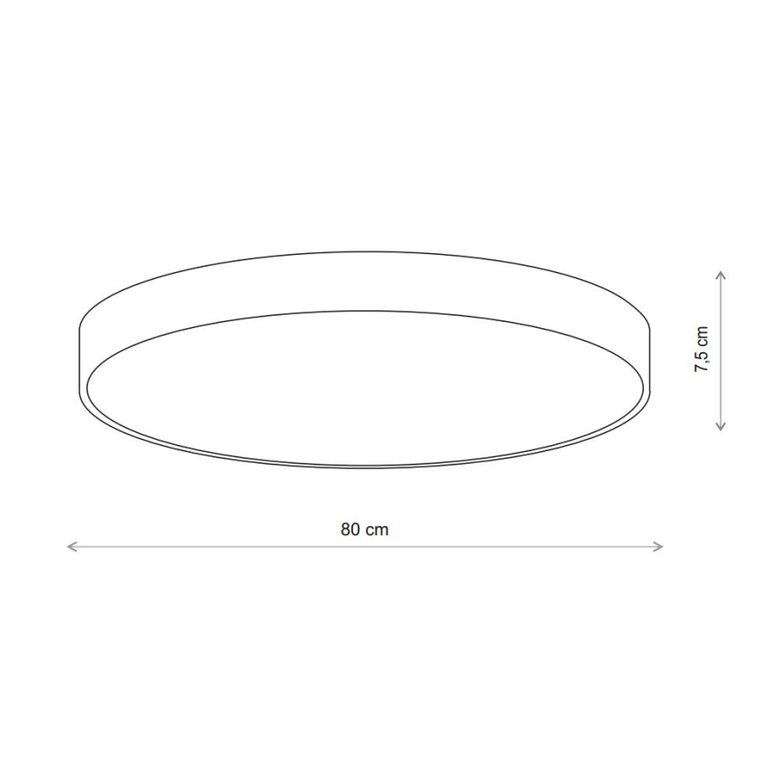 Brilagi - Plafón con sensor CLARE 6xE27/24W/230V diá. 80 cm beige