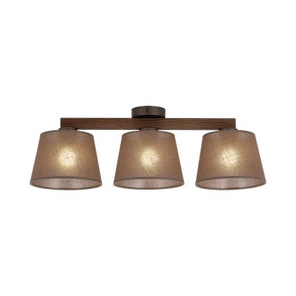 Brilagi - Plafón de techo LATTE 3xE27/60W/230V pino/marrón