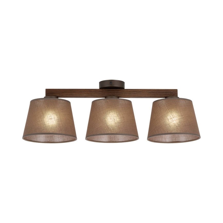 Brilagi - Plafón de techo LATTE 3xE27/60W/230V pino/marrón