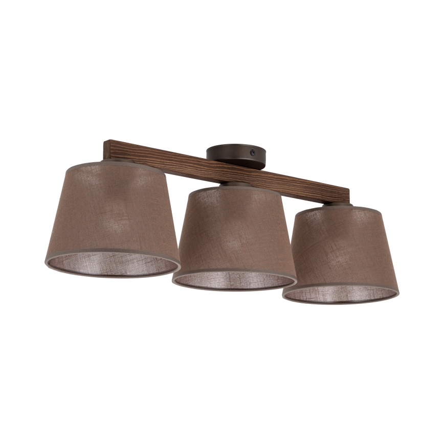 Brilagi - Plafón de techo LATTE 3xE27/60W/230V pino/marrón