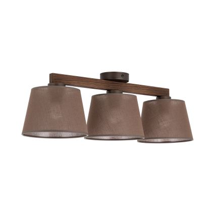 Brilagi - Plafón de techo LATTE 3xE27/60W/230V pino/marrón