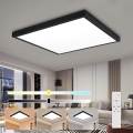 Brilagi - Plafón de techo LED regulable para baño FRAME SMART LED/50W/230V 60x60 cm 3000-6000K IP44 negro + mando a distancia
