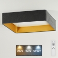 Brilagi - Plafón de techo LED regulable VELVET SQUARE LED/24W/230V 43x43 cm 3000/4000/6500K + mando a distancia marrón