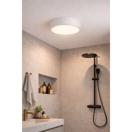 Brilagi - Plafón de techo para baño POOL 2xE27/15W/230V Ø 30 cm IP54 blanco