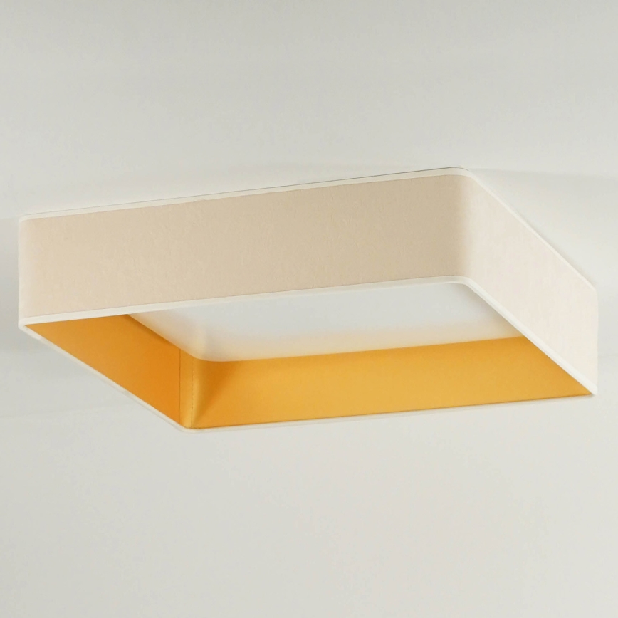 Brilagi - Plafón de techo VELVET SQUARE LED/24W/230V 43x43 cm crema