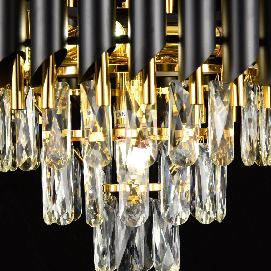 Brilagi - Plafón ECLIPSE 5xE14/10W/230V Ø 38 cm negro/dorado