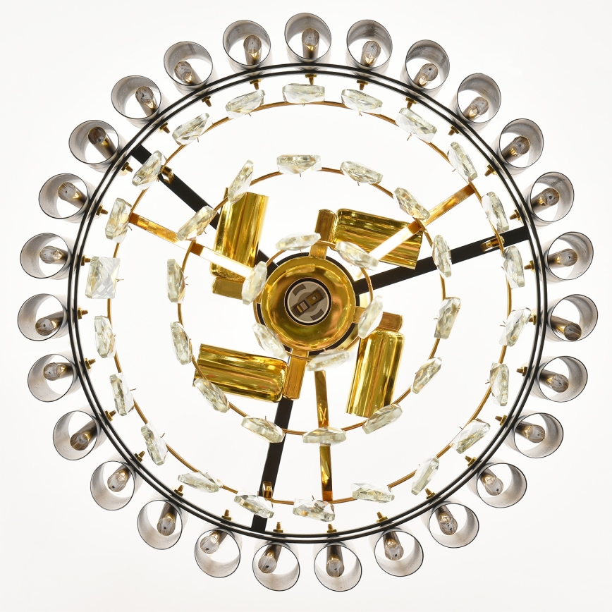 Brilagi - Plafón ECLIPSE 5xE14/10W/230V Ø 38 cm negro/dorado