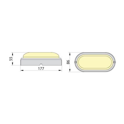 Brilagi - Plafón industrial LED SIMA LED/12W/230V IP65 blanco