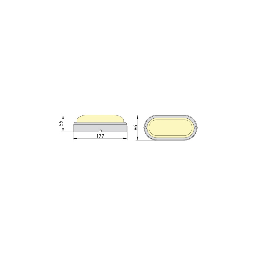 Brilagi - Plafón industrial LED SIMA LED/12W/230V IP65 blanco