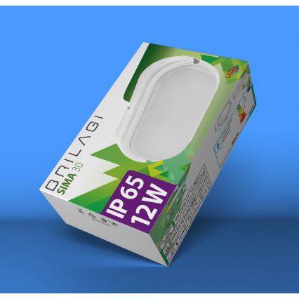 Brilagi - Plafón industrial LED SIMA LED/12W/230V IP65 blanco