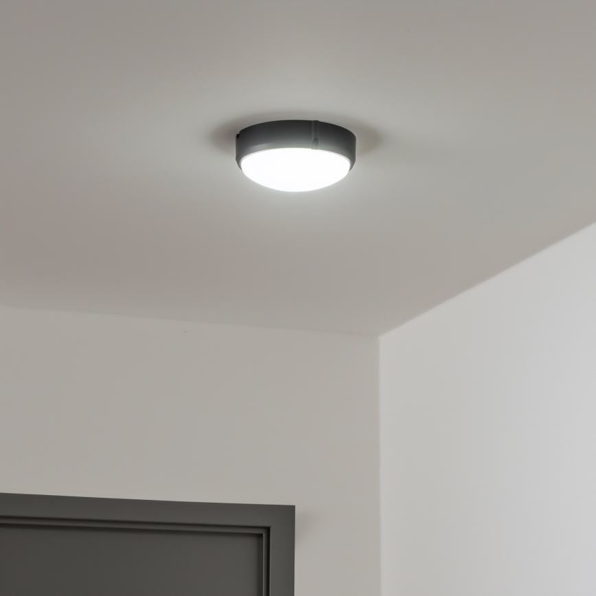 Brilagi - Plafón industrial LED SIMA LED/12W/230V IP65 negro