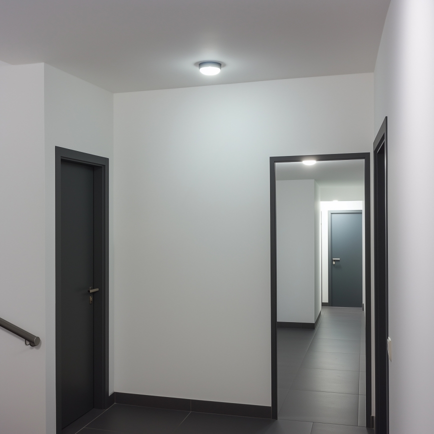 Brilagi - Plafón industrial LED SIMA LED/12W/230V IP65 negro