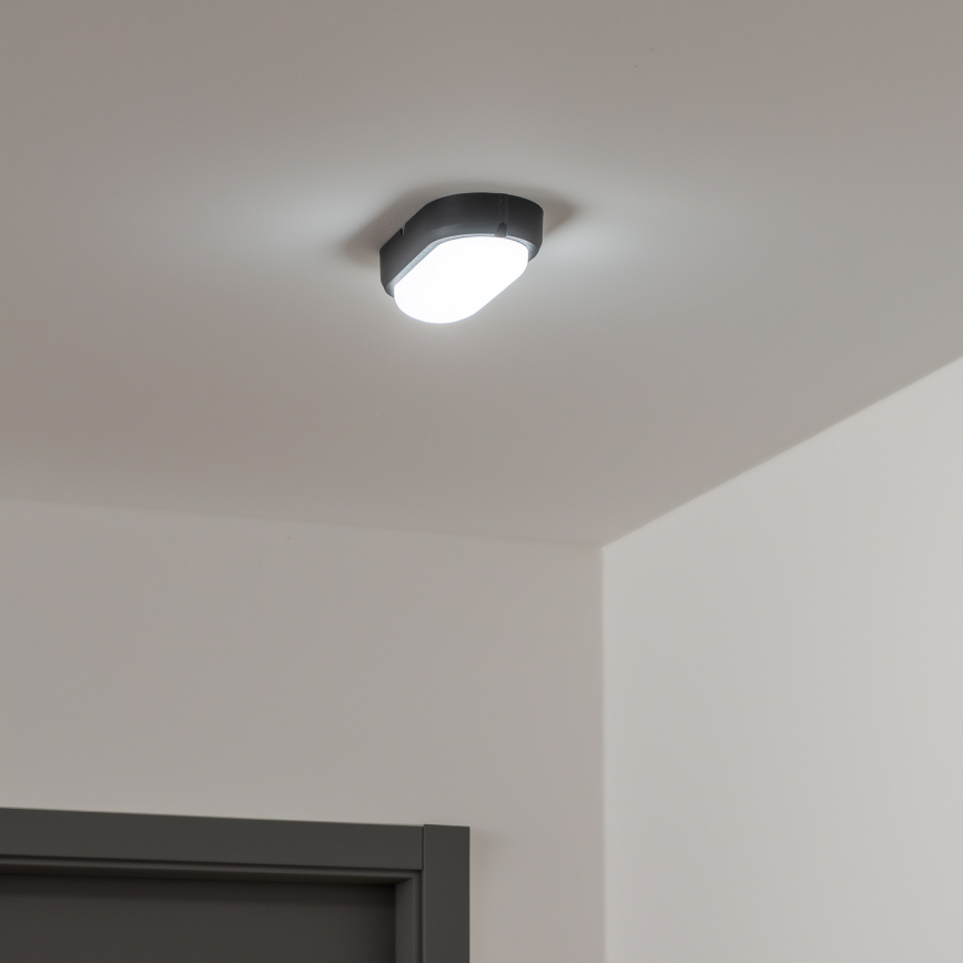 Brilagi - Plafón industrial LED SIMA LED/12W/230V IP65 negro