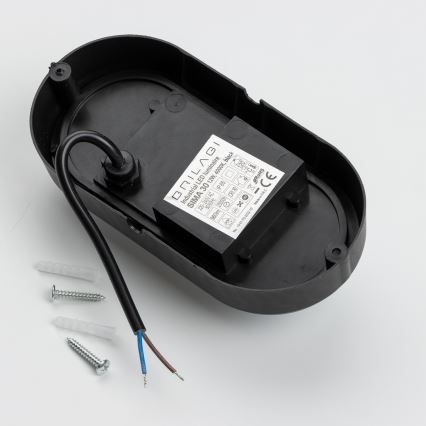 Brilagi - Plafón industrial LED SIMA LED/12W/230V IP65 negro