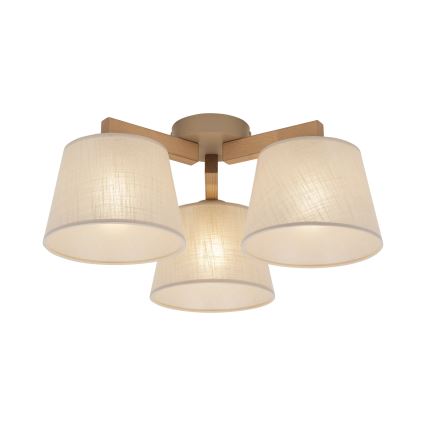Brilagi - Plafón LATTE SABIA 3xE27/15W/230V pino/beige