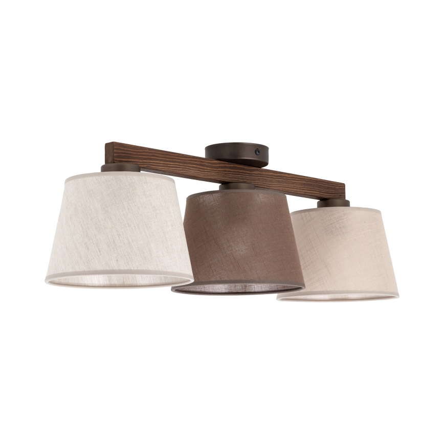 Brilagi - Plafón LATTE SABIA 3xE27/15W/230V pino/mix