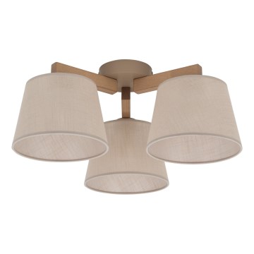 Brilagi - Plafón LATTE SABIA 3xE27/60W/230V pino/beige