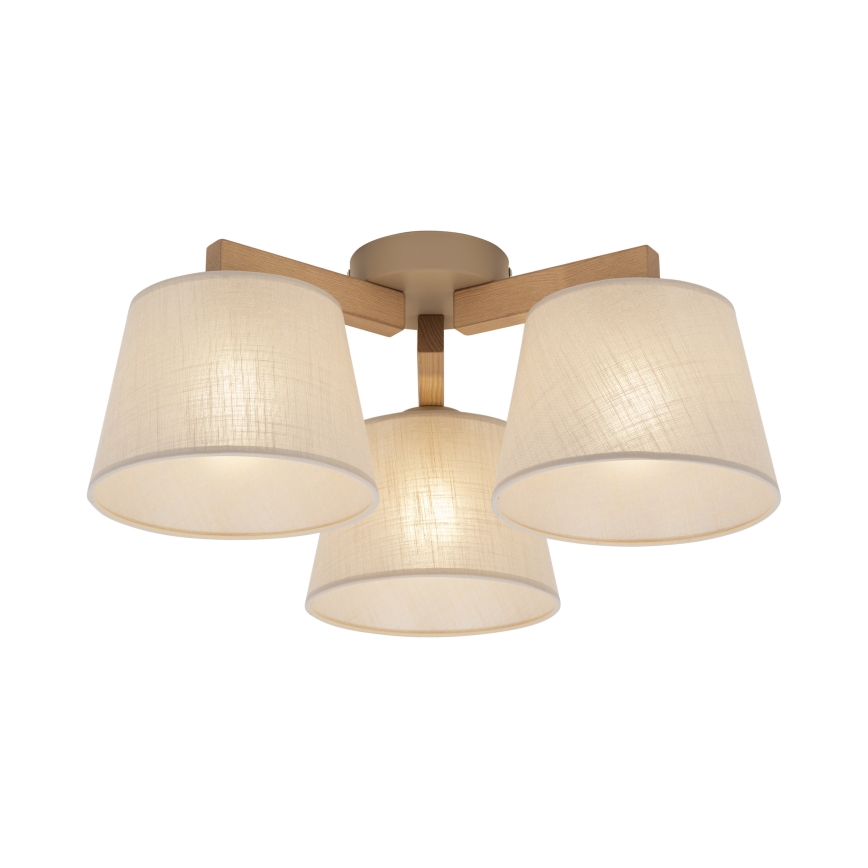 Brilagi - Plafón LATTE SABIA 3xE27/60W/230V pino/beige