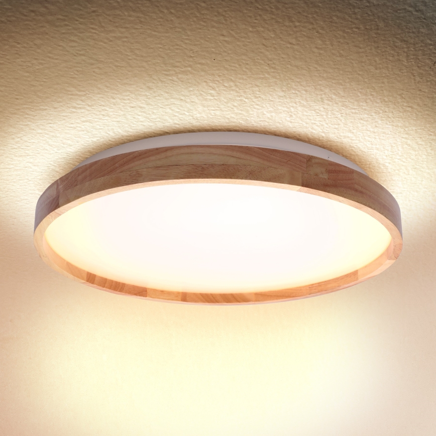 Brilagi - Plafón LED ALSON LED/24W/230V Ø 29,5 cm en roble