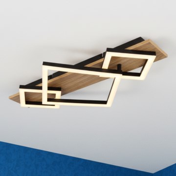 Brilagi - Plafón LED ALSON LED/24W/230V Ø 29,5 cm roble