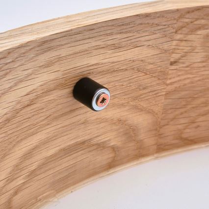 Brilagi - Plafón LED CARVALHO 1xE27/60W/230V roble diá. 27,5 cm