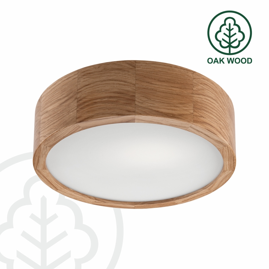 Brilagi - Plafón LED CARVALHO 1xE27/60W/230V roble diá. 27,5 cm