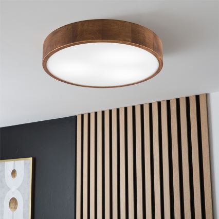 Brilagi - Plafón LED CARVALHO 3xE27/60W/230V roble cereza diá. 47 cm