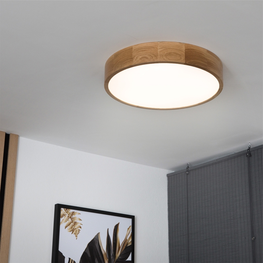 Brilagi - Plafón LED CARVALHO LED/36W/230V roble Ø 47,5 cm