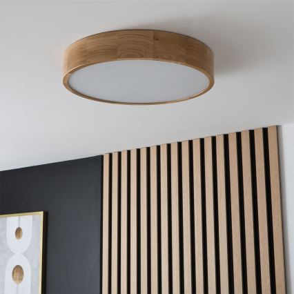 Brilagi - Plafón LED CARVALHO LED/36W/230V roble Ø 47,5 cm