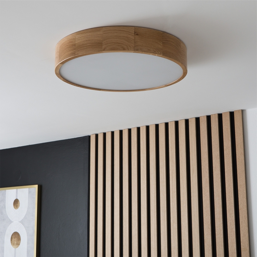 Brilagi - Plafón LED CARVALHO LED/36W/230V roble Ø 47,5 cm