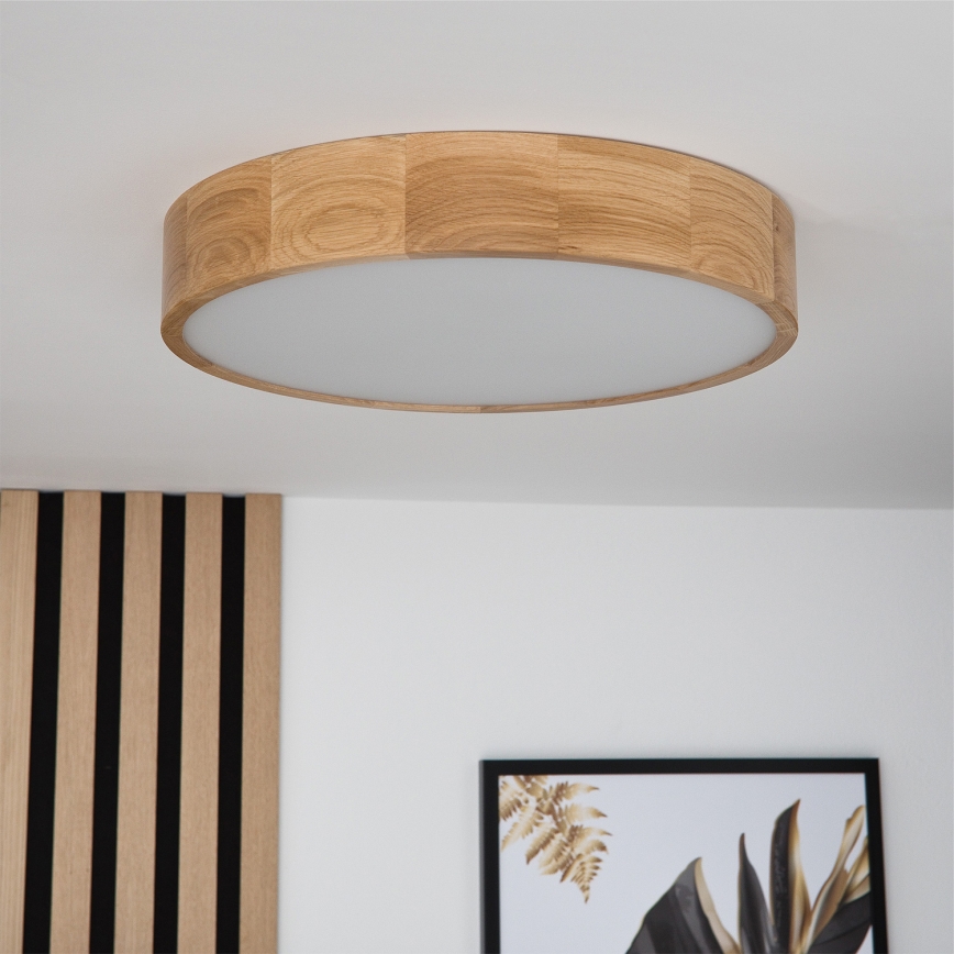Brilagi - Plafón LED CARVALHO LED/36W/230V roble Ø 47,5 cm