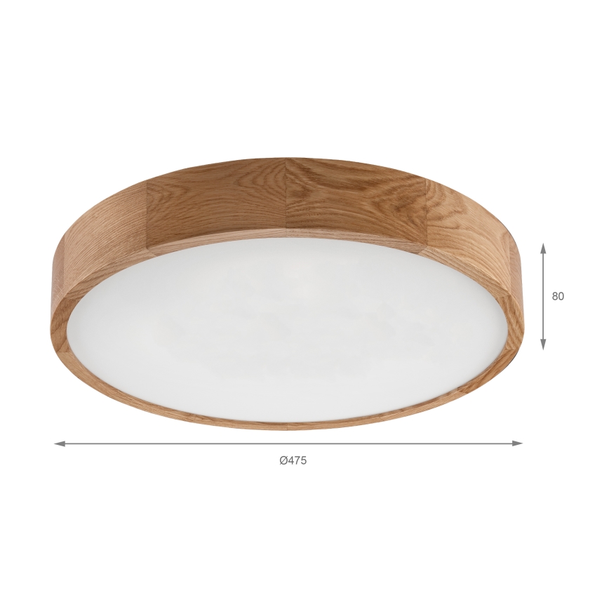 Brilagi - Plafón LED CARVALHO LED/36W/230V roble Ø 47,5 cm
