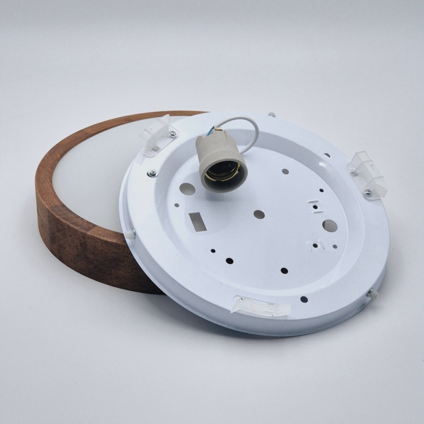 Brilagi - Plafón LED CARVALHO SLIM 1xE27/60W/230V roble cereza diá. 27 cm