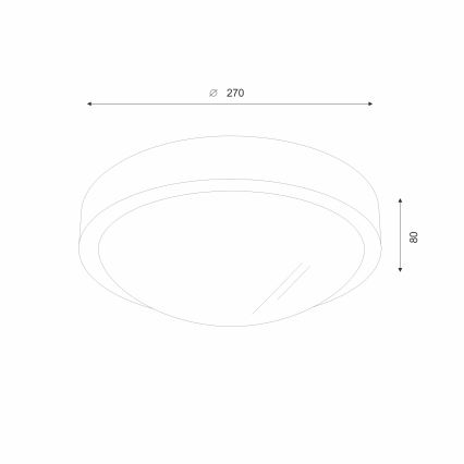 Brilagi - Plafón LED CARVALHO SLIM 1xE27/60W/230V roble cereza diá. 27 cm