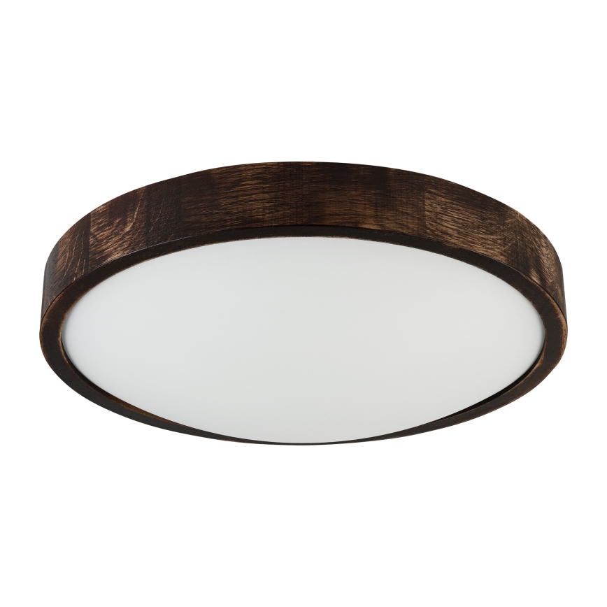 Brilagi - Plafón LED CARVALHO SLIM SMOKEY LED/36W/230V de roble Ø 37,5 cm