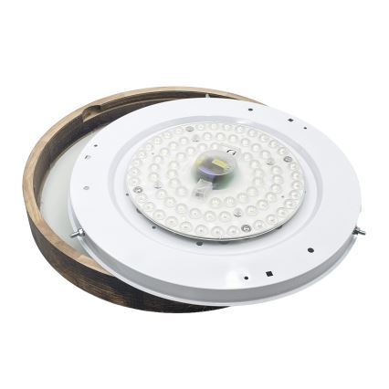 Brilagi - Plafón LED CARVALHO SLIM SMOKEY LED/36W/230V de roble Ø 37,5 cm