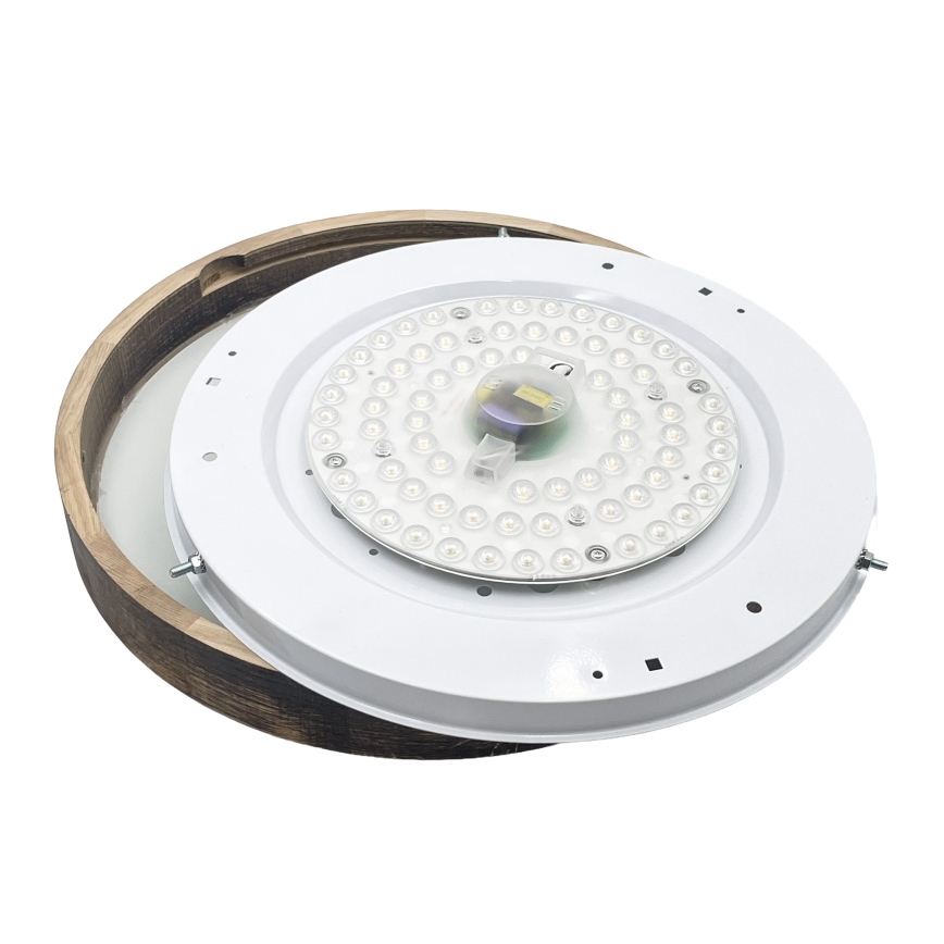 Brilagi - Plafón LED CARVALHO SLIM SMOKEY LED/36W/230V de roble Ø 37,5 cm