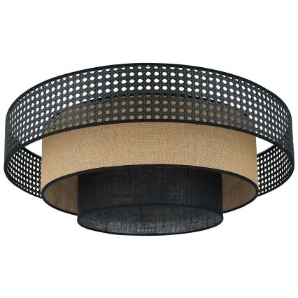 Brilagi - Plafón LED DAKOTA LUNETA LED/12W/230V diá. 60 cm 3000K/4000K/6400K negro/beige