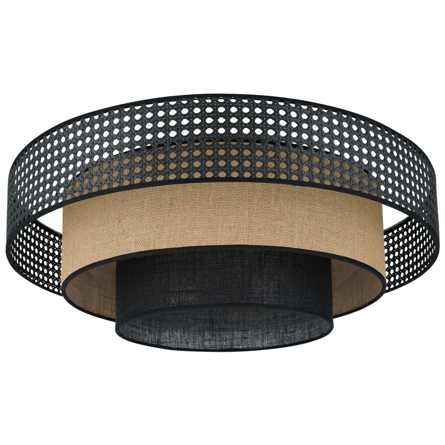 Brilagi - Plafón LED DAKOTA LUNETA LED/12W/230V diá. 60 cm 3000K/4000K/6400K negro/beige