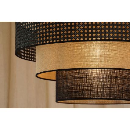 Brilagi - Plafón LED DAKOTA LUNETA LED/12W/230V diá. 60 cm 3000K/4000K/6400K negro/beige