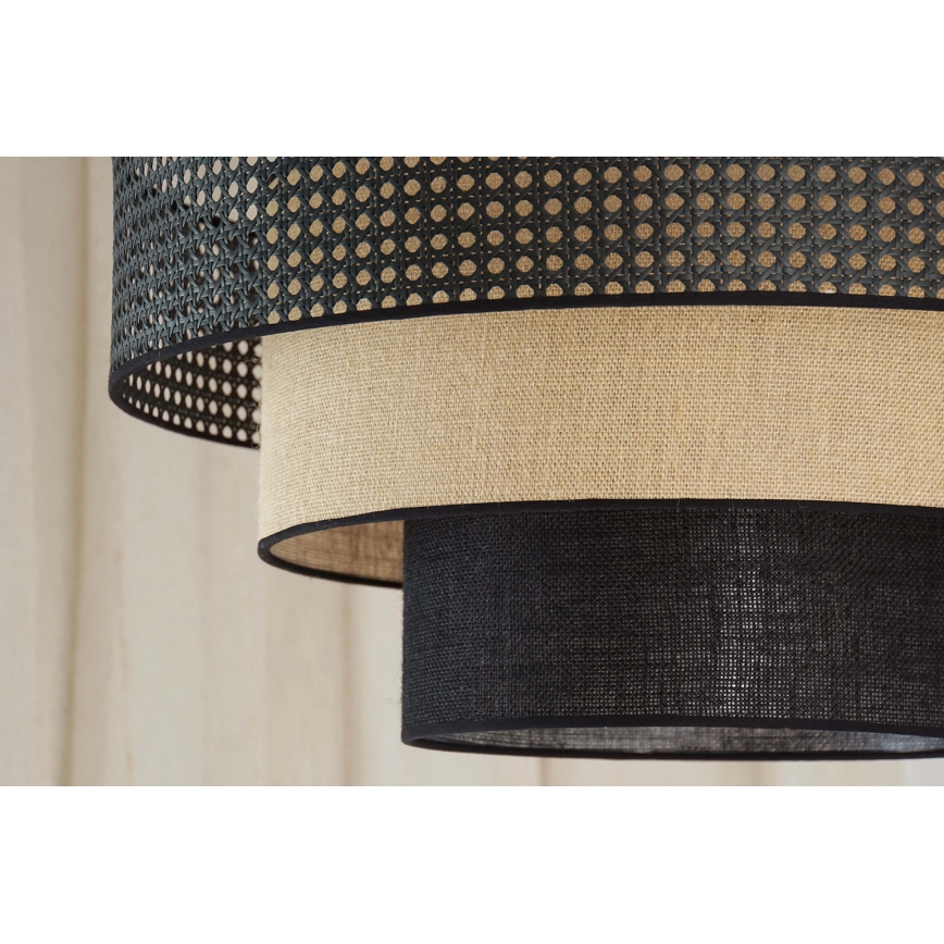 Brilagi - Plafón LED DAKOTA LUNETA LED/12W/230V diá. 60 cm 3000K/4000K/6400K negro/beige
