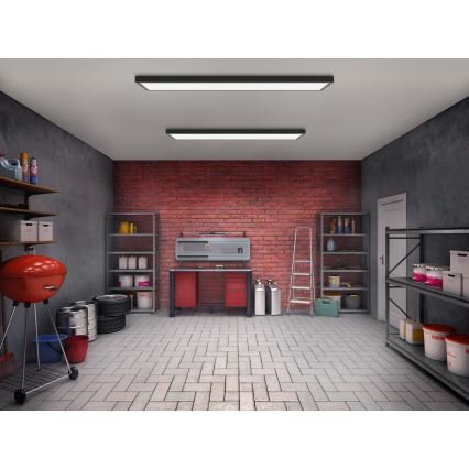 Brilagi- Plafón LED de baño FRAME LED/40W/230V 120x30 cm IP44 negro