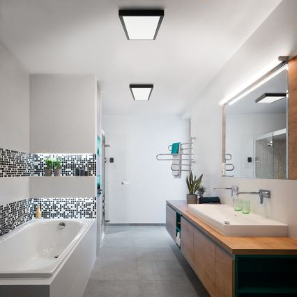 Brilagi- Plafón LED de baño FRAME LED/40W/230V 120x30 cm IP44 negro