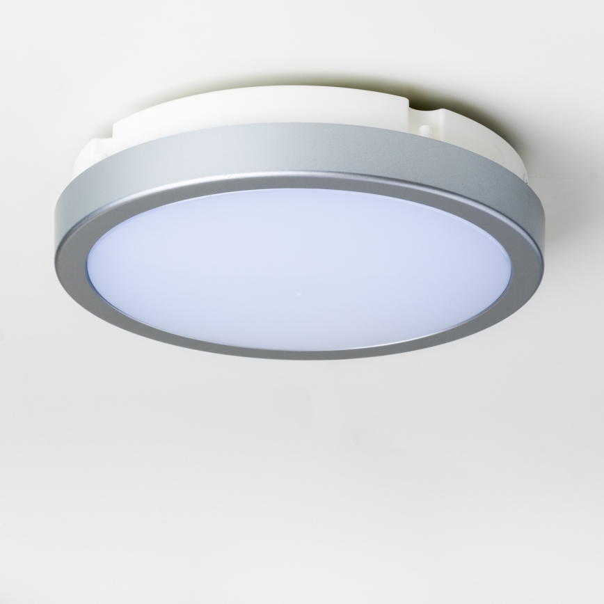 Brilagi - Plafón LED de baño PERA 18W/230V diá. 22 cm IP65 plata