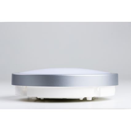 Brilagi - Plafón LED de baño PERA 18W/230V diá. 22 cm IP65 plata