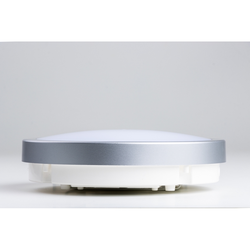 Brilagi - Plafón LED de baño PERA 18W/230V diá. 22 cm IP65 plata