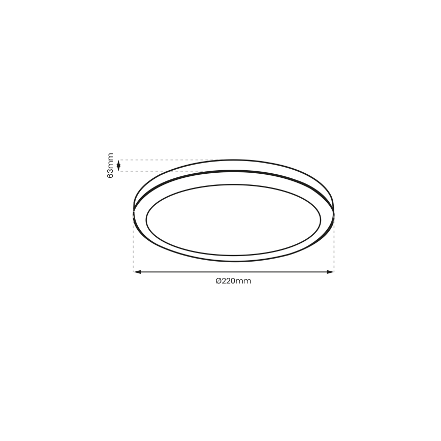 Brilagi - Plafón LED de baño PERA 18W/230V diá. 22 cm IP65 plata